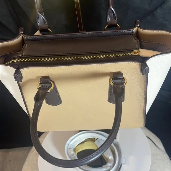 Michael Kors Tan and White Women's Bag - Picture 7 of 13